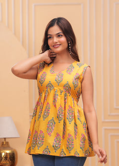 Amber Charm Sleeveless Kurti