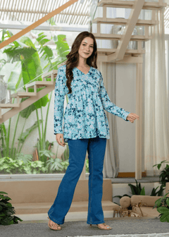 Firozi Flow Kurti
